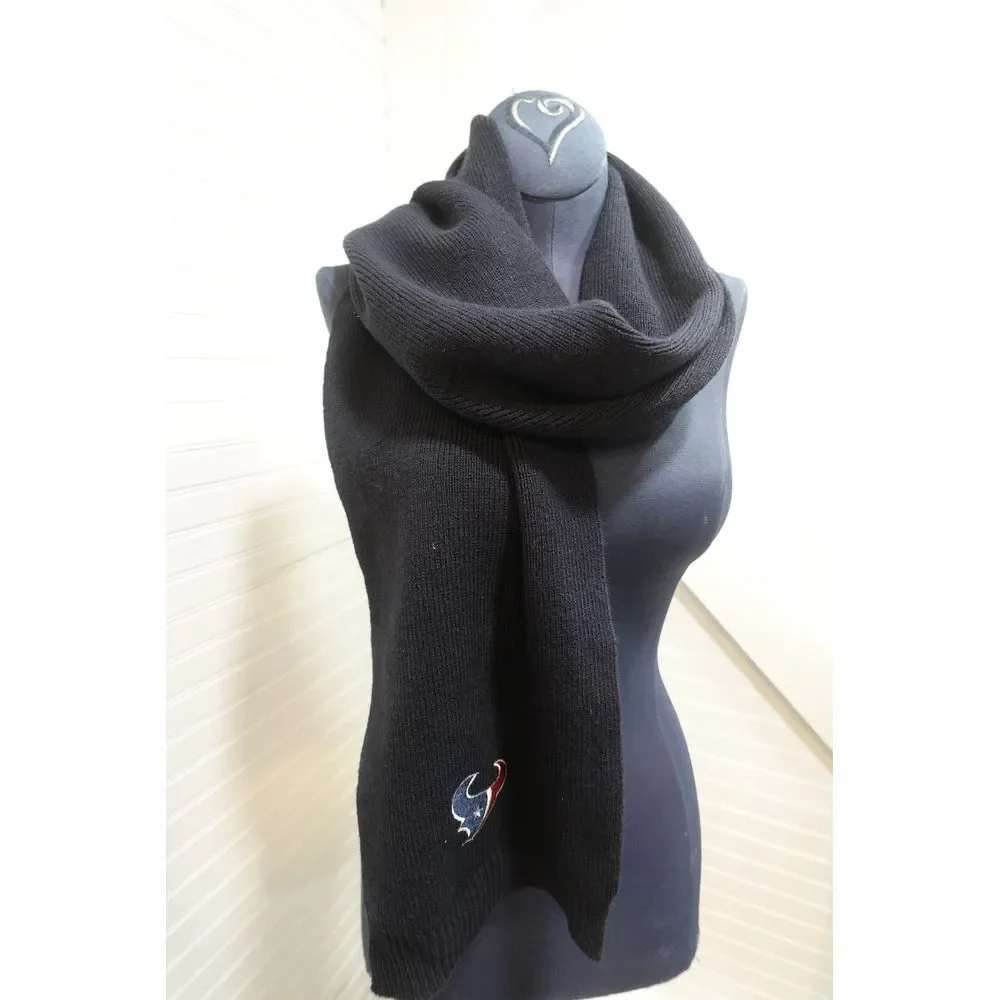 NFL Houston Texans navy blue logo scarf UNISEX‎ 68x9 inches knitted